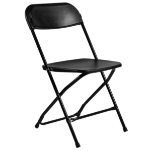 Plastic Folding Chairs – Black